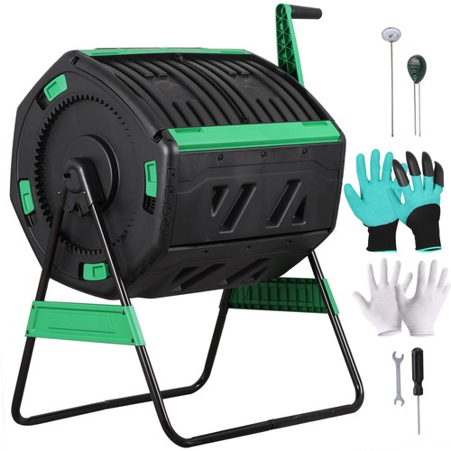 Gallon compost tumbler dual - compost,